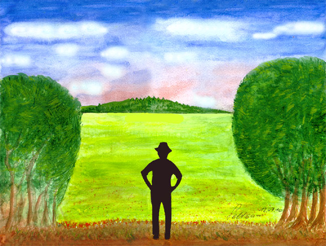 Allein auf weiter Flur